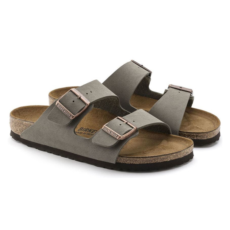 Birkenstock Arizona Birkibuc Sandal | Stone | Narrow - Women's (0151213) - Image 5
